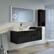 Meuble salle de bain AVEZZANO 1400 Noir