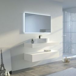 Meuble simple vasque salle de bain MANCIANO 1200