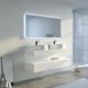 Meuble double vasques salle de bain MANCIANO 1400
