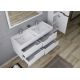 Meuble double vasque 4 tiroirs CALABRO 1200 Blanc