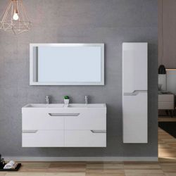 Meuble salle de bain CALABRO 1200 Blanc