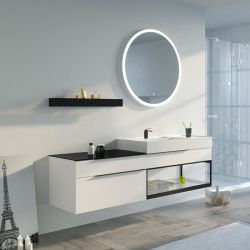 Meuble salle de bain Eleganzza 1800 Blanc