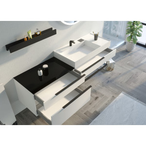 Meuble salle de bain Eleganzza 1800 Blanc