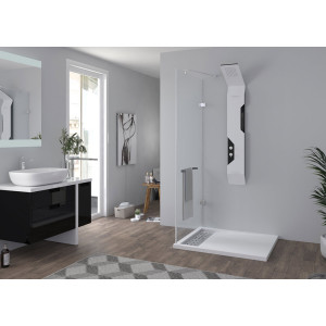 Receveur en gel coat ALICANTE Blanc 100x90 cm