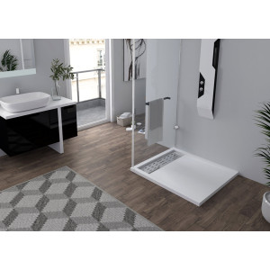 Receveur en gel coat ALICANTE Blanc 100x90 cm