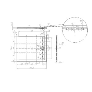 Receveur en gel coat ALICANTE Blanc 100x90 cm