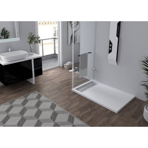 Receveur en gel coat ALICANTE Blanc 120x80 cm