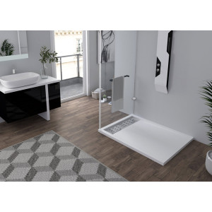 Receveur en gel coat ALICANTE Blanc 120x90 cm