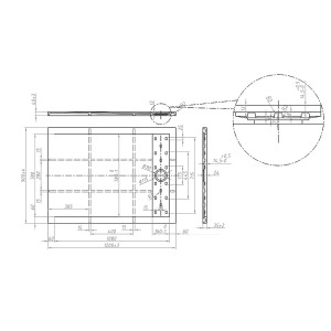 Receveur en gel coat ALICANTE Blanc 120x90 cm