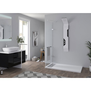 Receveur en gel coat ALICANTE Blanc 140 x 80 cm