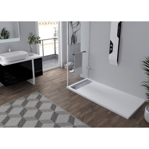 Receveur en gel coat ALICANTE Blanc 160x80cm