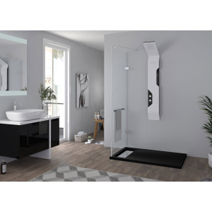 Receveur en gel coat ALICANTE Noir 120x80cm