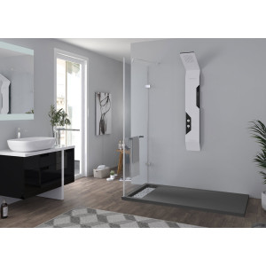 Receveur en gel coat ALICANTE Graphite 160x90cm