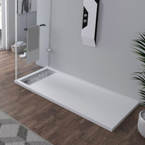 Receveur en gel coat ALICANTE Blanc 160x80cm