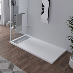 Receveur en gel coat ALICANTE Blanc 140 x 80 cm