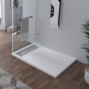 Receveur en gel coat ALICANTE Blanc 120x90 cm