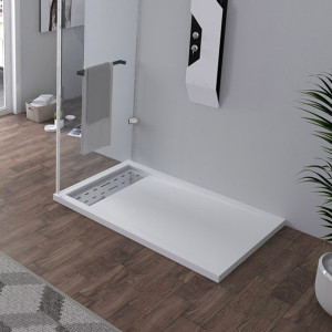 Receveur en gel coat ALICANTE Blanc 120x80 cm