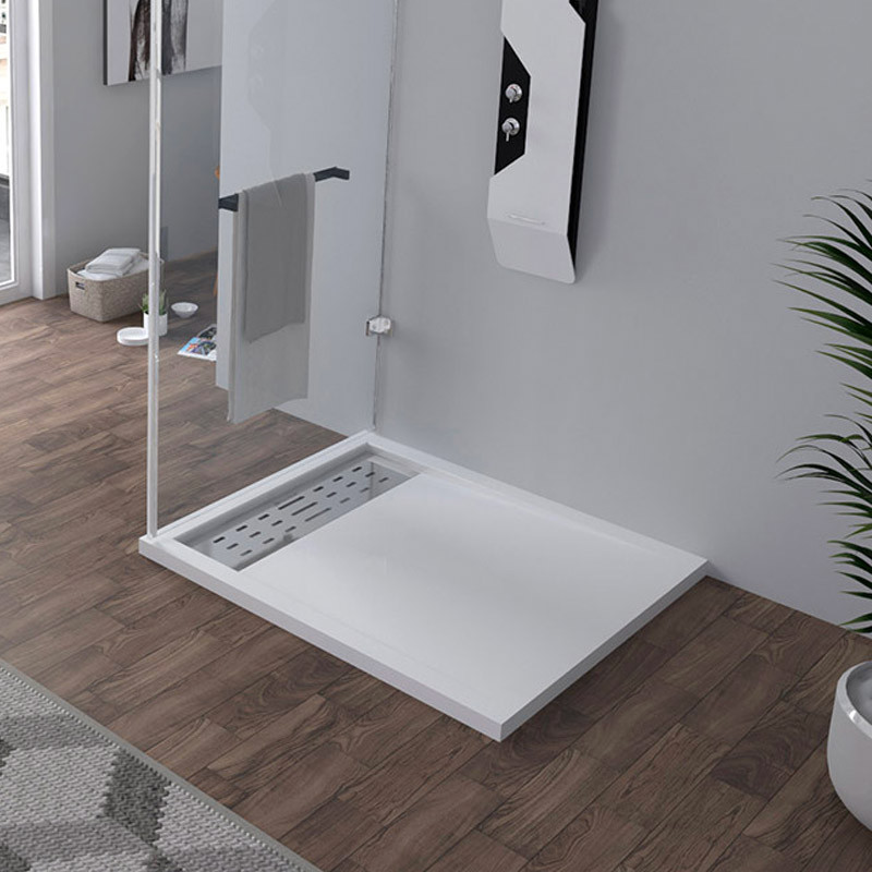 Receveur en gel coat ALICANTE Blanc 100x90 cm