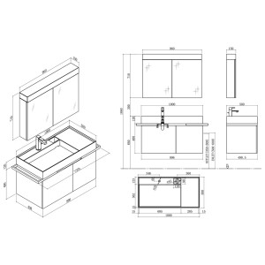 Schéma et Dimensions TERAMO 1000
