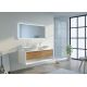 Meuble salle de bain BELLANO 1400 Bois naturel et Blanc