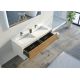 Meuble salle de bain PIAZZA 1200 Bois naturel et Blanc