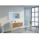 Meuble salle de bain FABRIZIA 1200 Bois naturel et Blanc