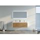 Meuble salle de bain FABRIZIA 1200 Bois naturel et Blanc