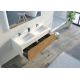 Meuble salle de bain FABRIZIA 1200 Bois naturel et Blanc