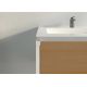 Meuble salle de bain FABRIZIA 1400 Bois naturel et Blanc