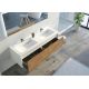 Meuble salle de bain FABRIZIA 1400 Bois naturel et Blanc