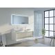 Meuble salle de bain BELLANO 1400 Beige galet et Blanc