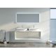 Meuble salle de bain BELLANO 1400 Beige galet et Blanc