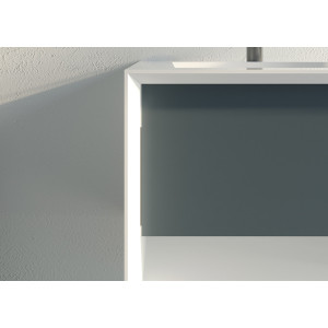 Meuble salle de bain PIAZZA 1200 Gris béton et Blanc Meuble salle de bain PIAZZA 1200 Gris béton et Blanc