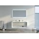 Meuble salle de bain PIAZZA 1200 Beige galet et Blanc