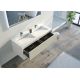 Meuble salle de bain PIAZZA 1200 Beige galet et Blanc