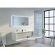 Meuble salle de bain PIAZZA 1400 Beige galet et Blanc