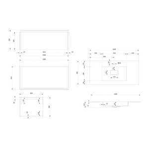 Meuble salle de bain STRANO 1000 Blanc
