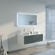 Meuble double vasque MARUCA 1200 Gris béton et Blanc