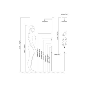 GS011 Colonne d'hydromassage