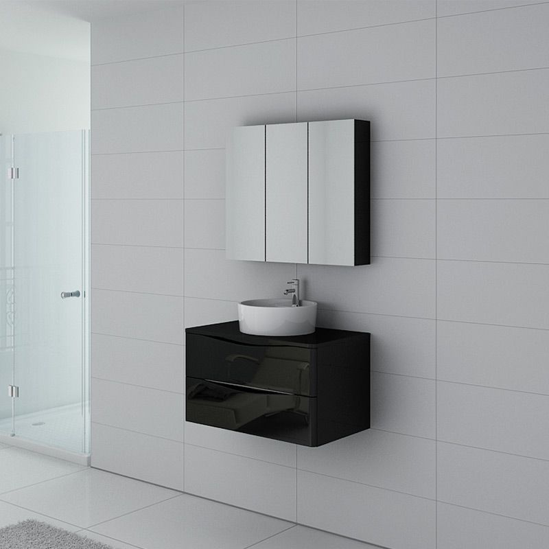 Meuble salle de bain Terranova 800 Noir