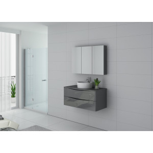 Meuble salle de bain Terranova 1000 Gris taupe