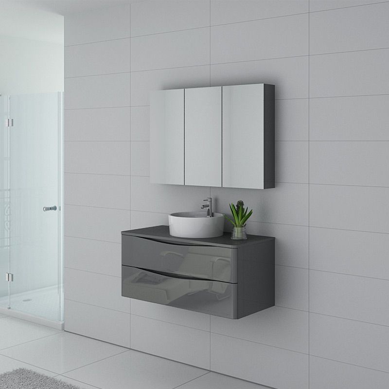 Meuble salle de bain Terranova 1000 Gris taupe