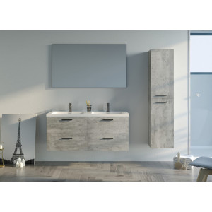 Meuble salle de bain Lanzara 1200 Béton