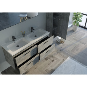 Meuble salle de bain Lanzara 1200 Béton