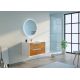 Meuble salle de bain SCORDIA 900 Bois naturel et Blanc