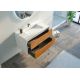 Meuble salle de bain SCORDIA 900 Bois naturel et Blanc