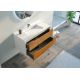 Meuble salle de bain SCORDIA 1000 Bois naturel et Blanc