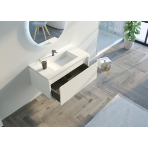 Meuble salle de bain STRANO 900 Blanc