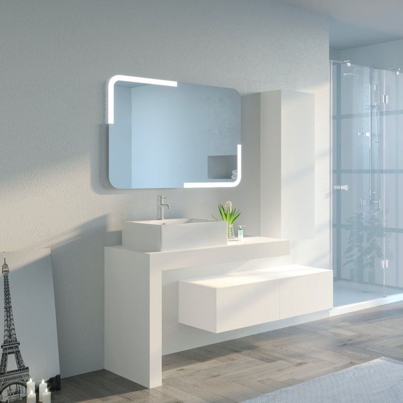 Meubles salle de bain MELIZZANO 1100 blanc