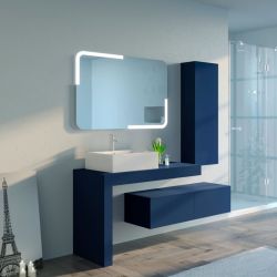 Meuble salle de bain MELIZZANO 1100 Bleu saphir